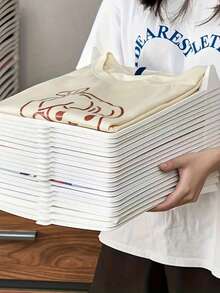 Set di pannelli per conservazione di indumenti senza pieghe - Organizzatori salvaspazio per magliette, camicie e maniche corte, rastrelliere pieghevoli in plastica per armadio e bagno