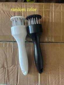 1PC Heavy Duty Meat Tenderizer Needle With 21 Sharp Needles - Stainless Steel Piercing Tips Suitable For Steak, Chicken, Pork, Beef - Efficient Tool For Home And Professional Kitchens - Easy To Clean Design, Stylish Handle, Durable Material, Stainless Steel Steak Meat Tenderizer With Perforating Needles