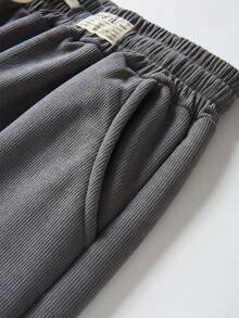 2pcs/Set Women Plus Size Fleece Lined Straight Leg Sweatpants, Warm Casual Pants For Autumn/Winter