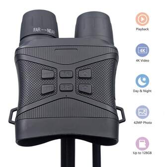 Night Vision Goggles, Binoculars 4K Infrarednight Vision Scope 5X Digital Zoom, For Hunting, Camping, Travel, Surveillance, Christmas, Halloween, Father's Day, New Year, For Family, Ideal Gift