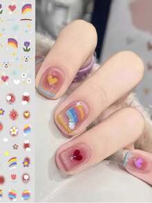 #8-10#-12# 渐变色貂皮亚克力指甲刷 奢华貂皮毛美甲沙龙家用指甲刷 - 紫色 - 查看 7