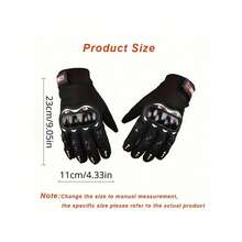 Hard Knuckle Motorcycle Gloves, Outdoor Sports Cycling Gloves, Breathable Non-Slip Long Touch Screen Full Finger Gloves
