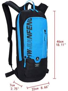 Hebetag - Mochila de ciclismo para hombres y mujeres, viajes, deportes al aire última intervensión, motocicleta, equitación, mochila - #10Negro - Ver 5