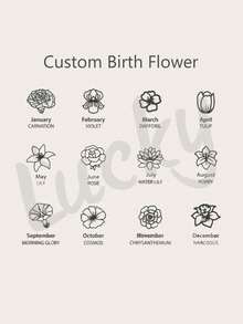 Personalized Birth Flower Name Earrings Gold Nameplate, Custom Jewelry Gift Can Be Customized In A Simple Daily Style. The Products Include Gift Boxes, Valentine's Day Gifts, Birthday Gifts, Mother's Day Gifts, And Daily Gifts