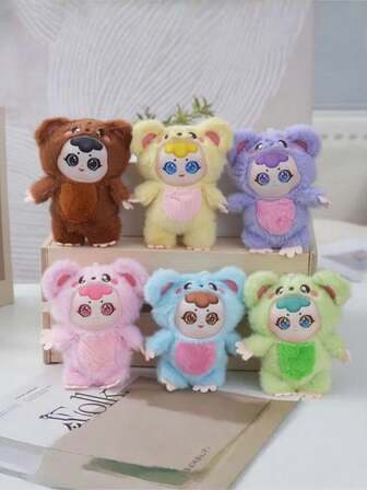 1PC Cute Cute Baby Three-Year-Old Pendant Doll Cartoon Bag Hanging Ornament Keychain Rag Doll Doll