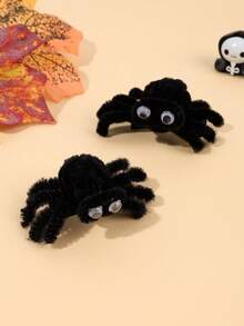 2 pezzi Fermagli per capelli a forma di ragno stile gotico punk per ragazze, fiocco per capelli nero per Ognissanti, accessori per capelli per feste di Ognissanti, regalo perfetto di Ognissanti per ragazze, accessori per capelli