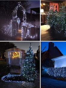 1pc Solar Powered Copper Wire String Lights, Outdoor Patio Party Lawn Camping Garden Christmas Lights