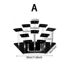 1 件亚克力蛋糕展示架、小雕像、香水、纸杯蛋糕展示架、优雅收藏品和化妆品收纳架、家居和商业展示架 - 彩色 - 查看 9