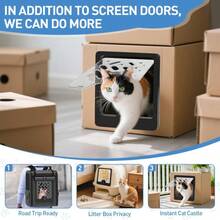 Cat Door,Cat Enclosure Square Connector To Pet Door, Cat Flap Door,A Small Open Door For A Crate,Easy Installation Pet Door For Custom Litter Box,Cat Houses,Playpens,Cat Delivery Room, Etc. (New Box),21789884