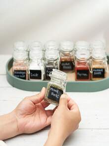 ComSaf 4-Ounce Glass Jars With LIDS, 12 Mini Sealed Glass Jar Sets, With 24 Labels And Pens, Spice Jars, Small Mason Jars, Square Cans With Sealed Steel Wire Clamping Devices, Labels, And Funnels For Jam, Honey, Kitchenware, Wedding Decorations, Etc - Multicolor - View 9