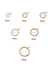 60pcs 4-10mm Stainless Steel Open Jump Rings, Gold Color, Suitable For DIY Jewelry Making, Necklaces, Bracelets, Small Business Supplies - Durable, Easy To Use, Versatile, Long-Lasting - Golden - View 3