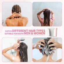 Coletor de cabelo de parede para chuveiro, coletor de cabelo para ralo de chuveiro, protetor de ralo e coletor de cabelo, evita entupimentos de ralos, fácil de limpar, removível, ideal para banheiras e banheiros