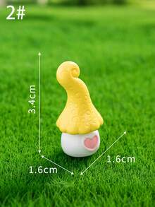 4 pièces Ornements miniatures en résine de maison de champignon de fée créative, décoration de micro-paysage mignon, accessoires de décoration de bureau à domicile