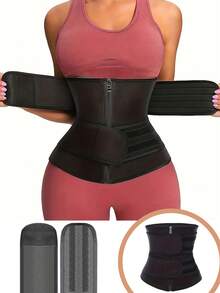 High Compression Waist Trainer Belt For Women – Local Delivery Workout Waist Cincher With Strong, Sweat Sauna Effect, Tummy Control & Back Support. Ideal For Running, Pilates, And Gym Training, Sizes 0XL-5XL Black - 黑色 - 查看 1