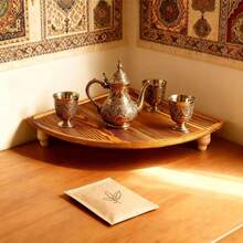 Kệ góc gỗ cổ điển - Kệ trưng bày đa năng phong cách retro, phù hợp cho nhà bếp, quầy cà phê, trang trí nhà nông thôn, phòng tắm và phòng ăn, kệ lưu trữ đồ vật nhỏ tiết kiệm không gian. - Lạc đà - Xem 5