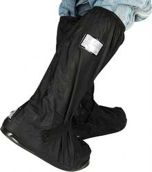 Cubrezapatos Impermeables, Cubrezapatos para Hombre y Mujer, Cubrezapatos de Limpieza, Cubrezapatos para Moto de Exterior, Cubrezapatos de Viaje Reutilizables con Cremallera (1 par) - Ch - Ver 4