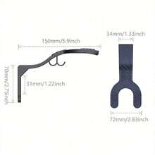 Soporte de gancho para casco de motocicleta, Perchero de gancho multifunción, Perchero de pared para chaquetas en el hogar, Gancho montado en la pared para el gabinete de la cocina - Multicolor - Ver 2