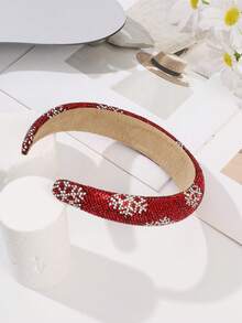 1 Stück Weihnachtsparty Dekoration lässiger Schneeflocken Haarreif komplett mit Strass, Schönheit, Haarband, Haarreifen für Frauen