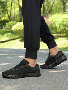 Men'S Breathable Mesh Walking Sneakers - Lightweight, Comfortable Athletic Shoes With EVA Sole For Running, Casual Wear, And Outdoor Activities, Black, Casual Sports Shoes | Minimalist Design | Breathable Mesh Upper, Sneaker