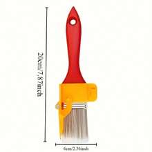 Non-Shedding Edge Painting Dual-Tone Portable Wood Handle Paint Brushes With Color Separation Finish