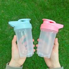 2-Pack 300ml Protein Shaker Bottles With Stainless Steel Mixing Ball, Leakproof Gym & Travel Water Bottle For Protein Shakes, Smoothies & Coffee, Easy-Clean Design With Carry Loop, Durable & Odor-Resistant, Perfect For Fitness Enthusiasts & Active Lifestyles - 04-白色+藍色 - 查看 6
