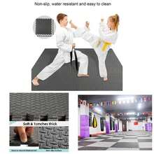 Tapete para Ejercicio, Tapete para Gimnasio, Pesas o Ejercicios en Casa, Soft Fitness, suelo protector para equipos de gimnasio y cojn para entrenamientos, 6 Piezas de 60x 60, 2.16m espesor de 12mmGris - Gris - Ver 1
