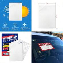 Windshield Sticker Applicator 5 Pack 5"X7" Static Cling For Stickers Easy Application Removal And ReApplication - Transparency - View 1