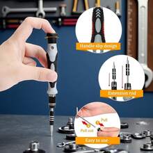 115pcs Precise Clock Tool Screwdriver Set - With Magnetic, Multi-Function Electronics Repair Tools, Ideal For Phones, Watches, And Other Delicate Devices, Black - 115-in-1 - white - View 4