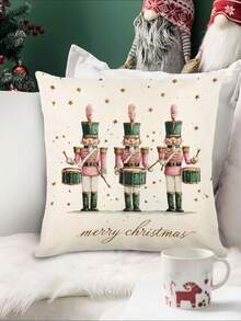 1 pieza Camino de mesa Cascanueces de Navidad, Camino de mesa tipo lino de Navidad, Camino de mesa, Camino de mesa, 1 pieza Camino de mesa, 4 piezas Individuales, 1 pieza Funda de cojín, 3 productos disponibles, Decoración del hogar de temporada para interiores/exteriores, Decoración del hogar de invierno, Decoración navideña, Decoración de habitación navideña, Decoración de fiesta navideña - Multicolor - Ver 4