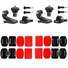 Helmet Adhesive Sticky Mounts Curved Attachment Flat Mount Compatible With For GoPro Hero 13 12 11 10 Max 9 8 7 6 5 4 Session For DJ Osmo Action Cameras - Multicolor - View 11