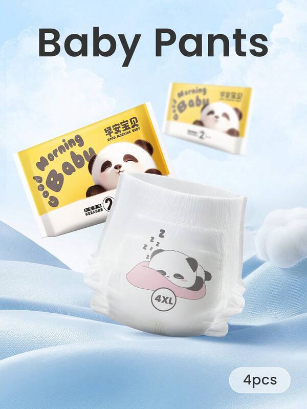 4pcs/Pack Extra Large Size Baby Diaper Pants 4XL/5XL, Ultra-Thin, Breathable, Soft, Dry Day & Night Use