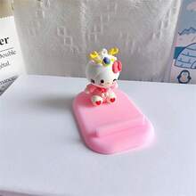 Sanrio [Authorization] Sanrio Kuromi Cinnamon Roll Creative 3D Doll Lazy Phone Stand, Beautiful Melody Hello Kitty Desktop Phone Stand, Exquisite Display Small Gifts, Birthday Gifts, Travel Accessories, Christmas Gifts