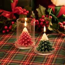 1 pièce Bougie parfumée d'arbre de Noël, décoration de bureau rotative, cadeau, décoration de chambre, cadeaux, décorations de Noël, cadeaux de Noël