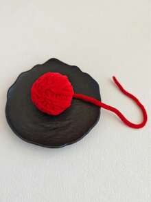 1 قطعة من لوازم الحيوانات الأليفة كرة ملونة منسوجة للقطط للتسلية الذاتية مع جرس، لعبة مضغ جميلة للقطط للعب وتخفيف الملل، لاستخدام الحيوانات الأليفة فقط