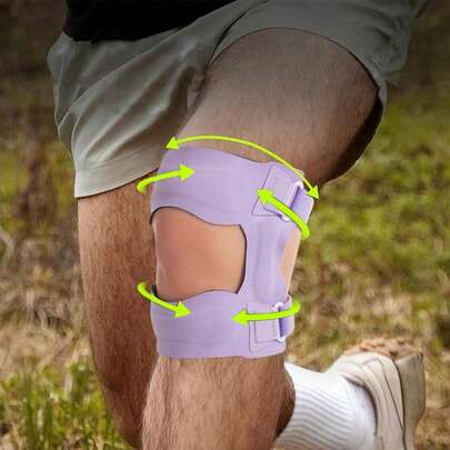 1 قطعة دعامة الركبة للرجال والنساء، حزام الركبة مع وسادة جيل وثبات جانبي، قابل للتعديل، دعم خفيف الوزن للتمارين والجري والتدريب