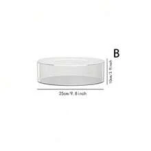 1pc Transparent Acrylic Cake Stand, Round/Square Cake Holder, Wedding/Party/Event Display & Storage Box - Transparent - View 10