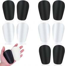 AGTOWM Espinilleras Futbol Niño 5 Pares - Protector de Tibiales para Niños y Adolescentes, Diseño Ergonómico para Soccer, Baloncesto, Rugby (Blanco + Negro) - 1 - Ver 9