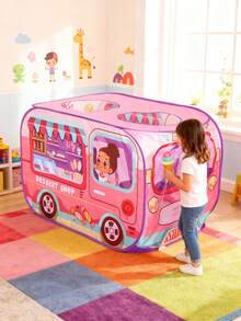 1 szt. składany namiot do zabawy w kształcie samochodu deserowego, odpowiedni do użytku wewnątrz i na zewnątrz, namiot dziecięcy, kolorowy i wytrzymały materiał poliestrowy, łatwy w montażu i przenośny – idealny do zabawy dla chłopców i dziewcząt na kempingu, pikniku i rekreacji na świeżym powietrzu – idealny prezent na urodziny, Boże Narodzenie, Halloween, Wielkanoc, plac zabaw na kempingu | Namiot zabaw | Wytrzymały domek do zabawy