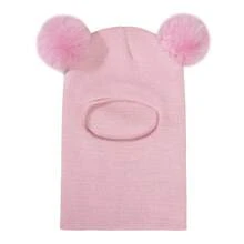 1pc Autumn/Winter Knitted Beanie Hat, Kids Dual Pom-Pom Earflap Hooded Jumpsuit, Solid Color Cute Knitted Blend Unisex Baby Hat, Customizable Text Logo - A - View 13