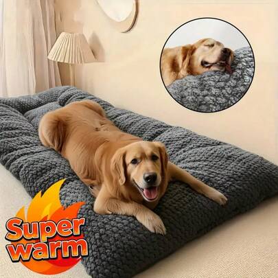 2025 New Extra Large & Thick Pet Pad, Dog Bed Mat, Soft Plaid Design, Warm Cat Bed, Suitable For Multi-Pet Households, Fits Cats, Dogs, Rabbits, Squirrels, Hamsters And Other Small To Medium Pets