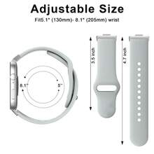 1 件 Watch FIT 3/4 硅胶运动表带 - 智能手表硅胶表带兼容华为 Watch Fit3/4 2024 2025 手表配件 - 薄霧藍 - 查看 4