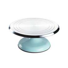 1 Pieza / Base Giratoria para Pasteles de 10 Pulgadas, Estante Giratorio Silencioso de Aleación de Aluminio, Utilizado para Hornear, Decorar y Hacer Postres, Una Herramienta Muy Útil - Azul - Ver 9
