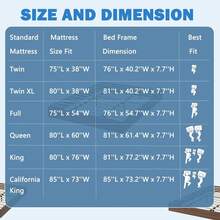 CuisinSmart Estructura de cama de madera, marco de cama plano y sencillo sin cabecera, estructura de cama de piso completa con soporte de listones de madera, sin necesidad de caja de resortes, fácil de ensamblar - Pino - Ver 7