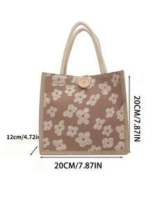 1个“最佳教师”印花亚麻手提袋，可重复使用印花手提包，女士双提手购物书包，大容量单肩包，休闲手提包，圣诞节收纳袋，适合通勤、上学、购物、户外活动，可作为礼物送给朋友、女朋友，教师节、节日等场合。 - 彩色 - 查看 9