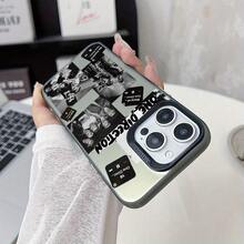 Nueva colección de fundas de teléfono de lujo y moda para modelos de 16, 16E, 15, 14, 13, 12, 11 Pro, X, XR, XSMAX, 8, y Plus, con una carcasa dura mate plateada creativa. - Negro - Ver 8