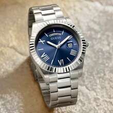 Guess Reloj para hombres - Reloj analógico de cuarzo clásico y elegante para hombres con pantalla de día/fecha, esfera negra redonda y correa de acero inoxidable bicolor plateada y dorada, adecuado para uso diario de negocios, regalo de cumpleaños para hombres GW0265G10 GW0265G11 GW0265G12 GW0265G13 GW0265G14 GW0265G4 GW0265G5 GW0265G6 GW0265G7 GW0265G8 GW0265G9