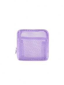 Bolsa de malla multiusos de alta calidad con textura de color macaron (estilo de cordón con colores aleatorios) Bolsa para toallas sanitarias, bolsa de almacenamiento de cosméticos, bolsa de maquillaje para damas, bolsa de almacenamiento de tampones para niñas, adecuada para viajes, vuelos, negocios, familia, campamento, al aire libre, playa, vacaciones de verano, regreso a la escuela, bolsa de lavado, bolsa de lavado, bolsa de viaje de lavado