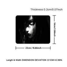1 件动漫女孩游戏鼠标垫适用于桌面，黑色鼠标垫 XL 酷炫鼠标垫动漫，加长大鼠标垫延长大号简约背景鼠标垫 - 黑色 - 查看 14