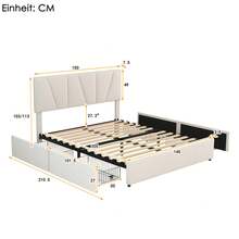 Bed Bases & Foundations - Beige + Upholstered - View 4