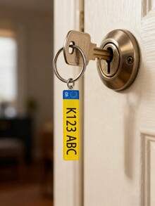 1pc Custom Car License Plate Keychain, Custom Name Keychain, Custom License Plate Keychain, Custom Number Plate Acrylic Keychain, Personalized Car Keyring, Custom Car Accessories For Fall/Autumn, For Holiday Treasure Finds, Winter Fashion, Christmas Gift, Christmas Decorations, Personalized Christmas Ornaments, Personalized Gifts For Women/Men, Personalized/Customized Keychain